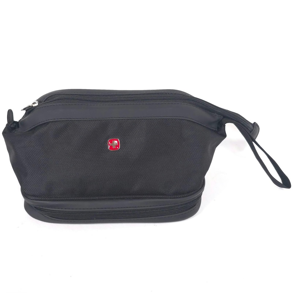 SWISSGEAR Men's Unisex Travel Toiletry Bag Dopp Knit Organizer 2 Compartment